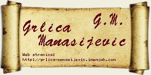 Grlica Manasijević vizit kartica